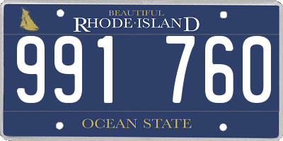 RI license plate 991760