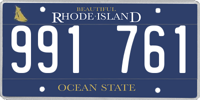 RI license plate 991761