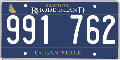 RI license plate 991762