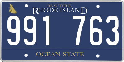 RI license plate 991763