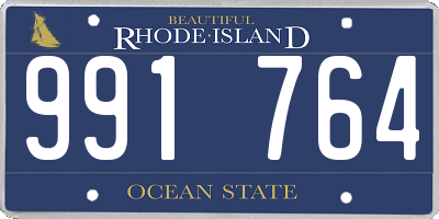 RI license plate 991764