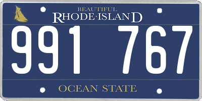 RI license plate 991767