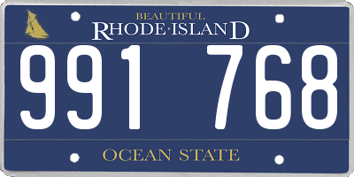 RI license plate 991768