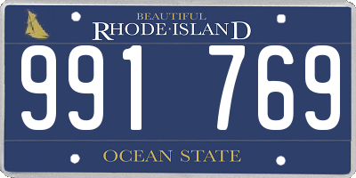 RI license plate 991769