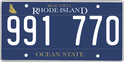 RI license plate 991770