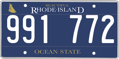 RI license plate 991772