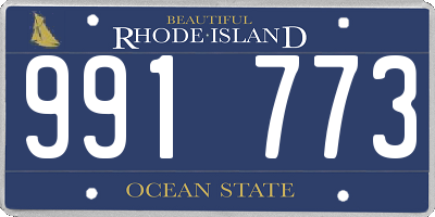 RI license plate 991773