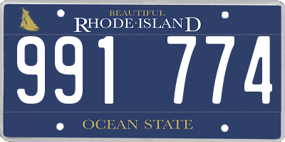 RI license plate 991774