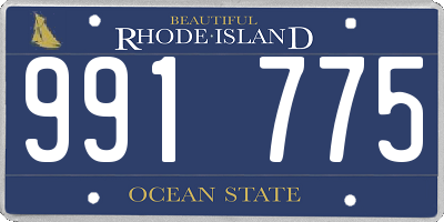 RI license plate 991775