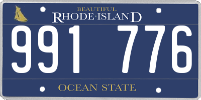 RI license plate 991776