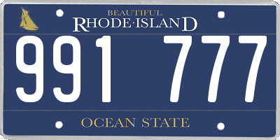RI license plate 991777