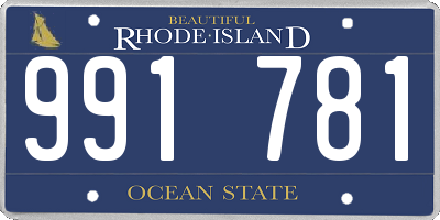 RI license plate 991781