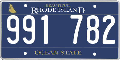 RI license plate 991782
