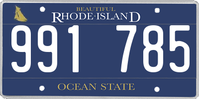 RI license plate 991785