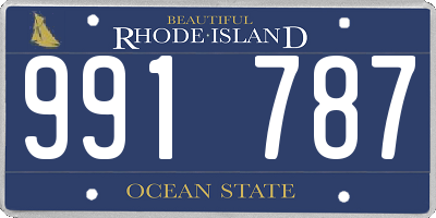 RI license plate 991787