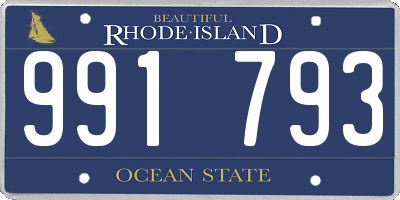 RI license plate 991793