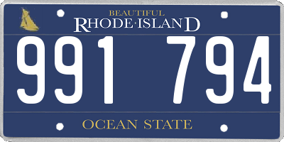 RI license plate 991794