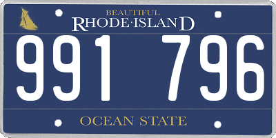 RI license plate 991796