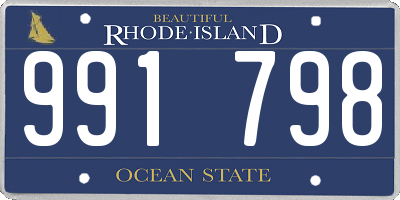 RI license plate 991798