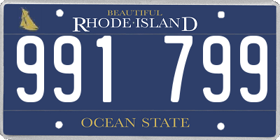 RI license plate 991799