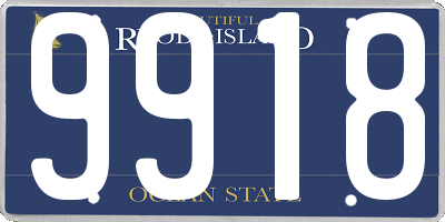 RI license plate 9918
