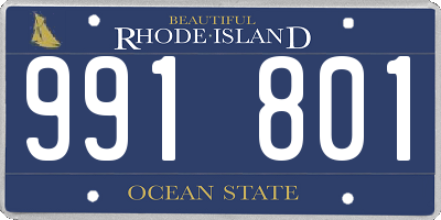 RI license plate 991801