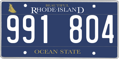 RI license plate 991804