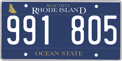 RI license plate 991805