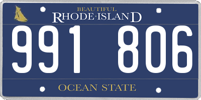 RI license plate 991806