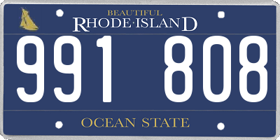 RI license plate 991808