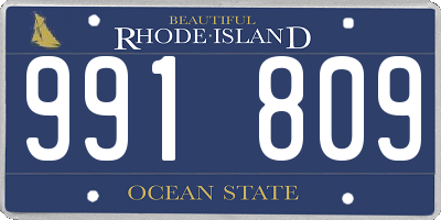 RI license plate 991809