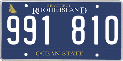 RI license plate 991810