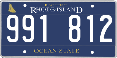 RI license plate 991812