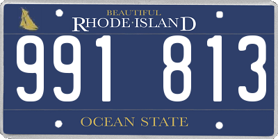 RI license plate 991813