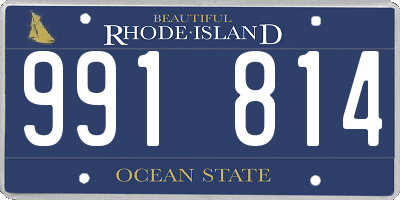 RI license plate 991814