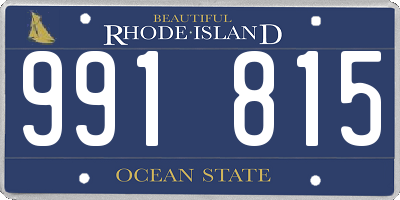 RI license plate 991815