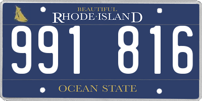 RI license plate 991816