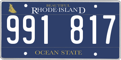 RI license plate 991817