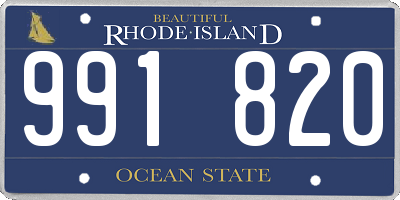 RI license plate 991820