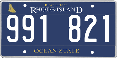 RI license plate 991821