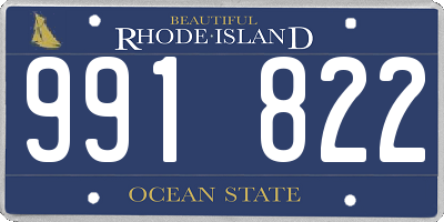 RI license plate 991822