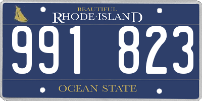 RI license plate 991823