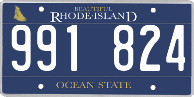 RI license plate 991824