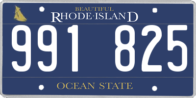 RI license plate 991825