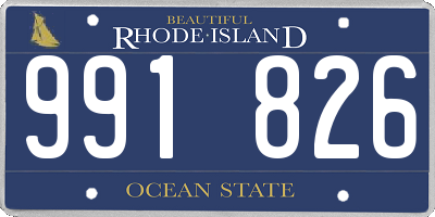 RI license plate 991826