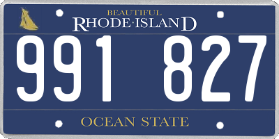 RI license plate 991827