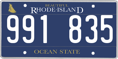 RI license plate 991835