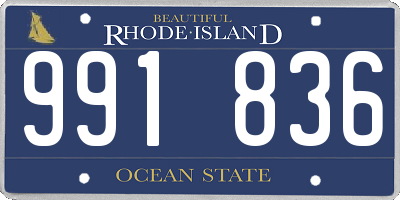 RI license plate 991836