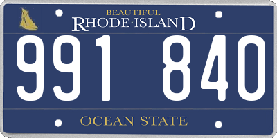 RI license plate 991840