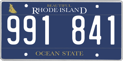 RI license plate 991841